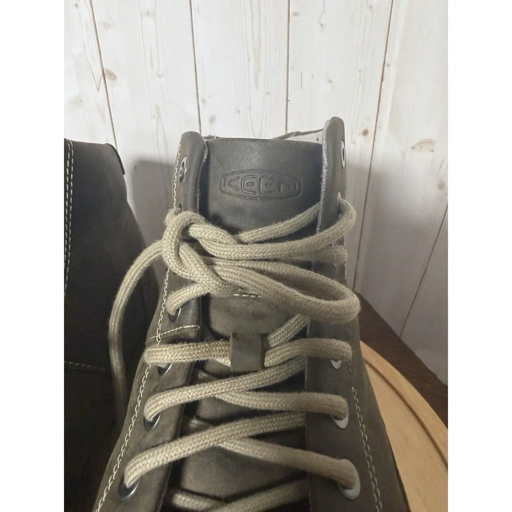 KEEN Glenhaven Mid Men's Size 9.5 Gray Nubuck Leather Shoe Sneaker Ankle Boots